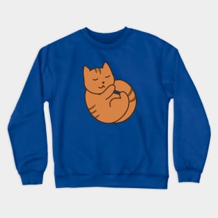 Sleeping Brown Cat Crewneck Sweatshirt